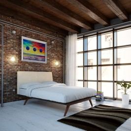 Tracy King Wood Bed in Cappuccino Beige