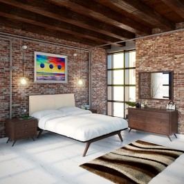 Tracy 5 Piece Queen Bedroom Set in Cappuccino Beige