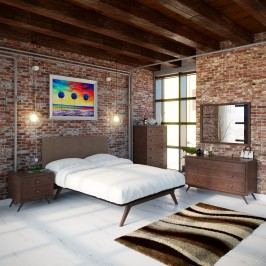 Tracy 5 Piece Queen Bedroom Set in Cappuccino Brown