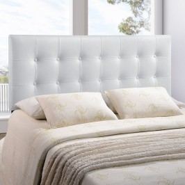 Emily Queen Vinyl Headboard in White