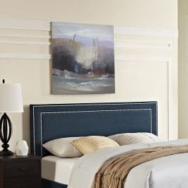 Jessamine King Fabric Headboard in Azure