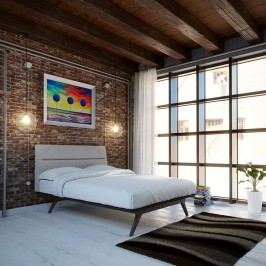 Addison King Wood Bed in Black Gray