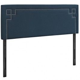 Josie Queen Fabric Headboard in Azure