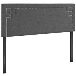 Josie Queen Fabric Headboard in Gray