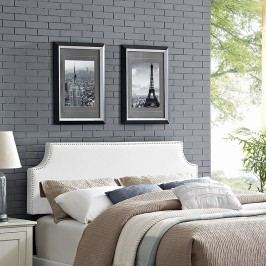 Laura Full Vinyl Headboard in White