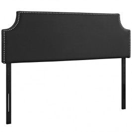 Laura Queen Vinyl Headboard in Black