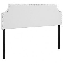 Laura Queen Vinyl Headboard in White