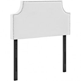 Laura Twin Vinyl Headboard in White