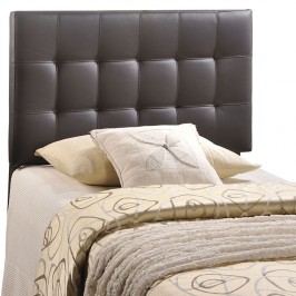 Lily Twin Vinyl Headboard in Brown