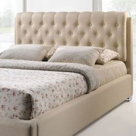 Amelia Queen Fabric Bed in Beige
