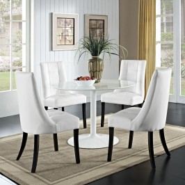 Noblesse Vinyl Dining Chair Set of 4 in White
