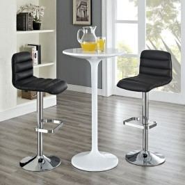 Ripple Bar Stool Set of 2 in Black