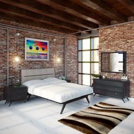 Addison 5 Piece Queen Bedroom Set in Black Gray