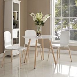 Track Circular Dining Table in White