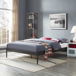 Elsie King Fabric Bed Frame in Brown