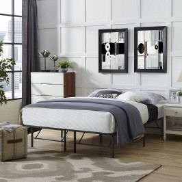 Horizon Queen Stainless Steel Bed Frame in Brown