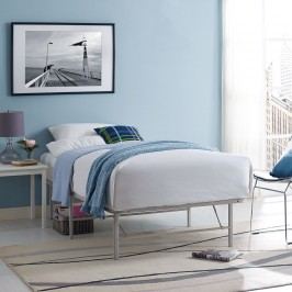 Horizon Twin Stainless Steel Bed Frame in Gray