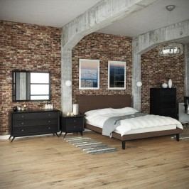Bethany 5 Piece Queen Bedroom Set in Black Brown