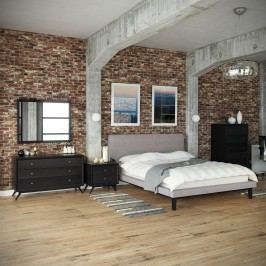 Bethany 5 Piece Queen Bedroom Set in Black Gray