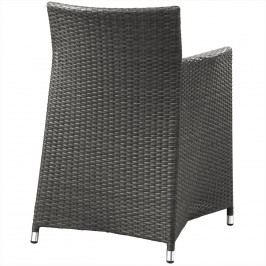 Junction Dining Outdoor Patio Armchair in Brown White