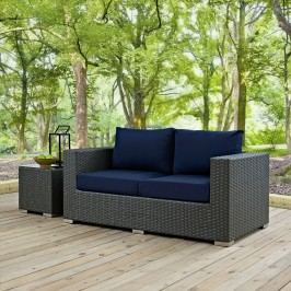Sojourn Outdoor Patio Sunbrella?? Loveseat in Canvas Navy