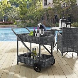 Summon Outdoor Patio Beverage Cart in Gray