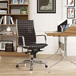 Pattern Highback Office Chair in Brown