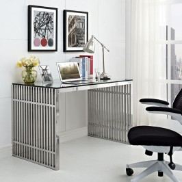 Gridiron Stainless Steel Office Desk in Silver