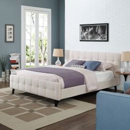 Ophelia Queen Fabric Bed in Beige