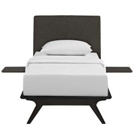 Tracy 3 Piece Twin Bedroom Set in Cappuccino Brown