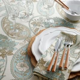 Blue Floral Paisley Table Linen Collection by World Market