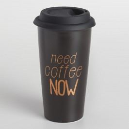 Need Coffee Now Stoneware Travel Not a Paper Cup Set of 2 by World Market