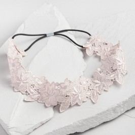Light Gray Floral Lace Headband by World Market