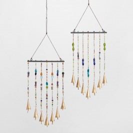 Beaded Iron Wind Chimes Set of 2: Blue/Green/Multi - Glass by World Market