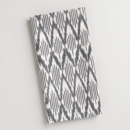 Black and White Ikat Napkins Set of 4 - Cotton by World Market